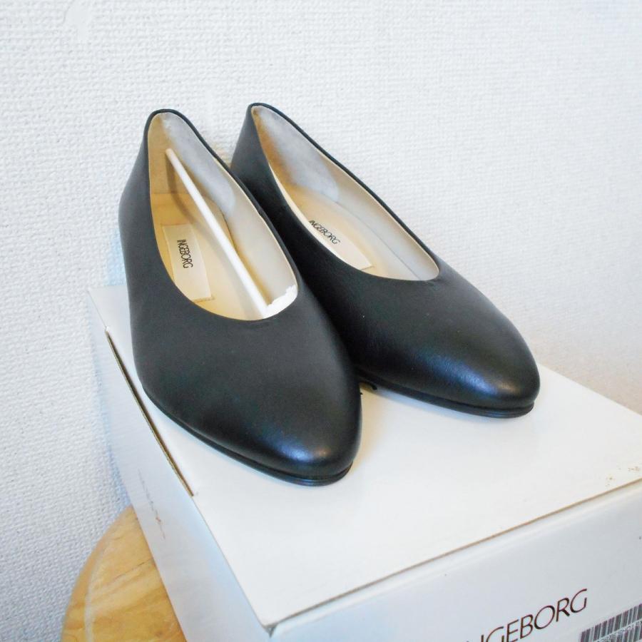 美品 インゲボルグ INGEBORG 本革 レザー レディース 用 シューズ パンプス 黒 L｜mamapocket4976｜03