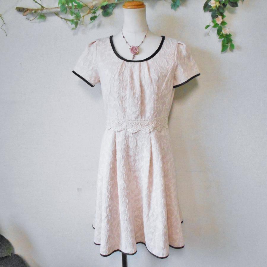 人気のファッションブランド Lest レストローズ Rose ワンピース 入り 織柄 可愛い の レース ウエスト ワンピース Www Fattoriabacio Com