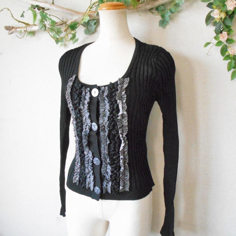 ヴィアンテ Viante 春秋 ３種類 フリル の 可愛い レディース 用 薄手 カーディガン 黒 0404 04 リサイクルマーケットママポケット 通販 Yahoo ショッピング