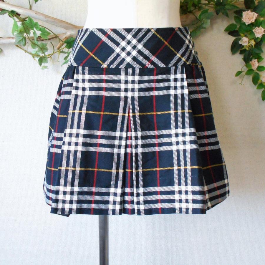 美品 バーバリー ブルーレーベル BURBERRY BLUE LABEL プリーツ 入り  