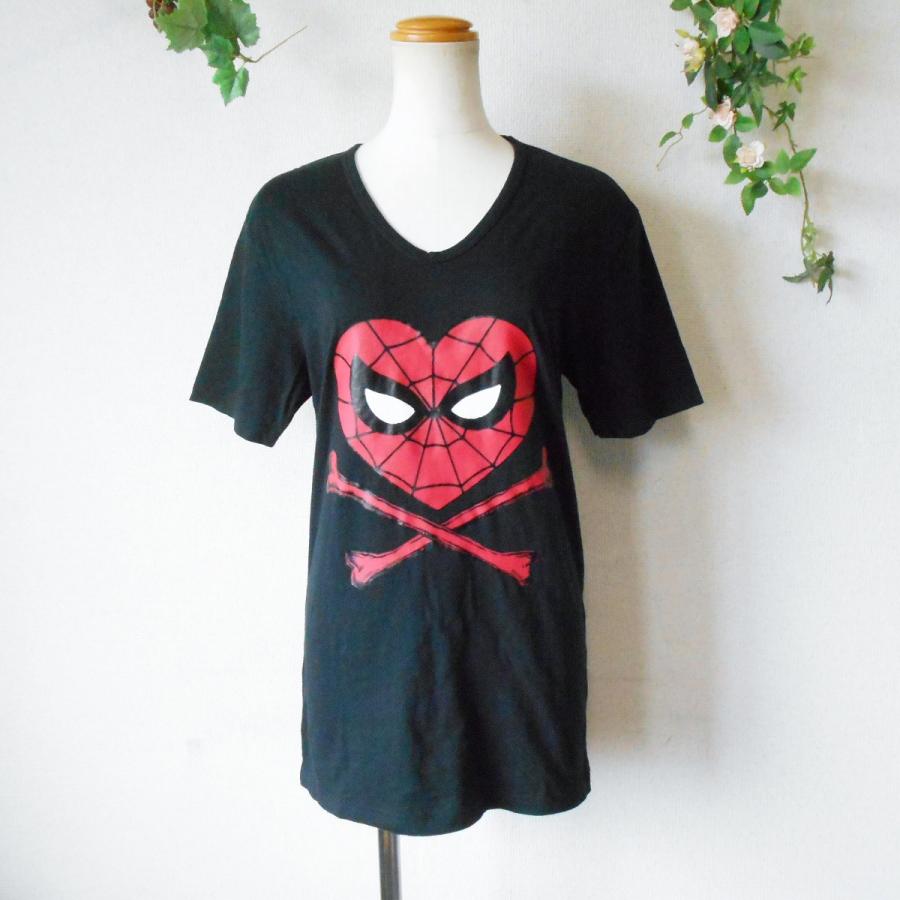Roen ロエン レディース 用 ワッペン 付き Vネック Tシャツ 