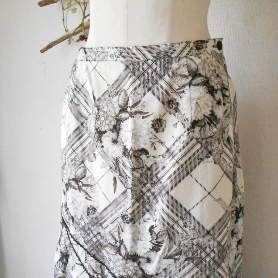 INGEBORG インゲボルグ 腰 リボン 付 フラワー プリント ロング  