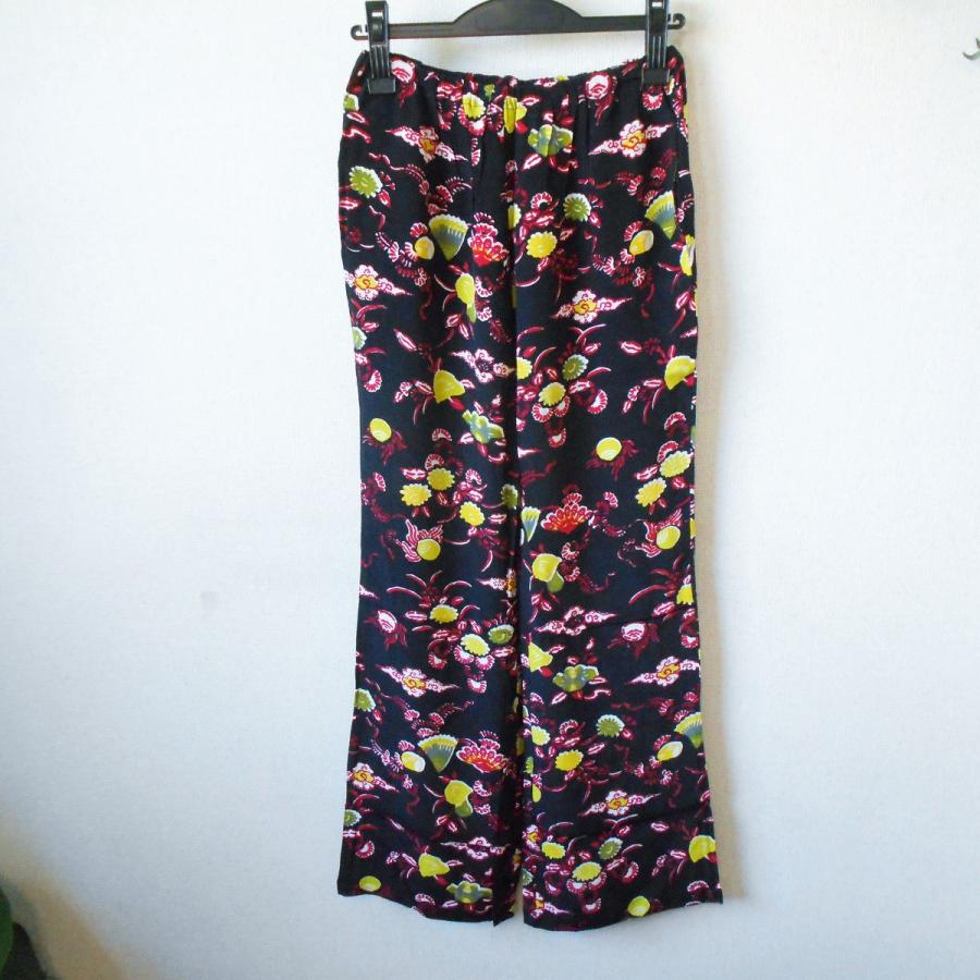 未使用 グラムディ ワークス GLAMDY WORKS 和柄 プリント ハンドメイド 総ゴム パンツ 1