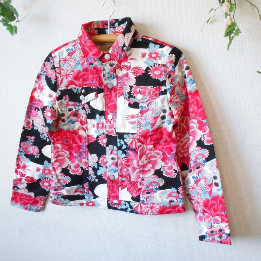 GLAMDY アウトレット グラムディ 和風花柄 ジャケット コート 和柄