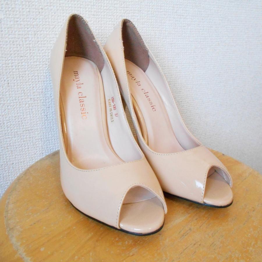 マイラクラシック Mayla Classic エナメル オープントゥ ピンヒール パンプス 37 0921 06 リサイクルマーケットママポケット 通販 Yahoo ショッピング