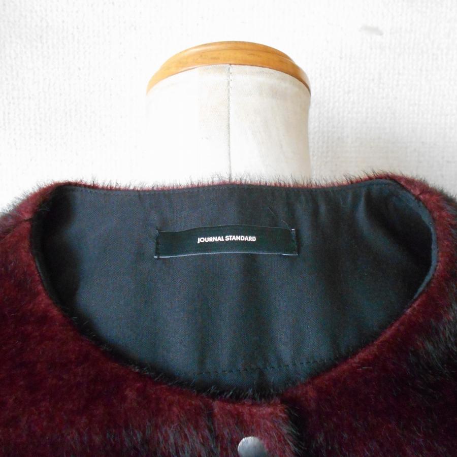 JOURNAL STANDARD ウール100% ノーカラージャケット 36 YORT ジャケット ノーカラージャケット 「防シワ・ストレッチ