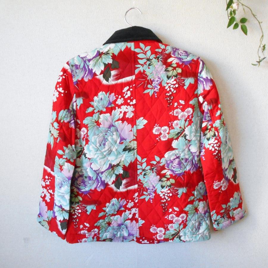 GLAMDY グラムディ　和風花柄　ジャケット　コート　和柄　キルティング　総柄 GLAMDY アウトレット グラムディ 和風花柄 ジャケット コート 和柄