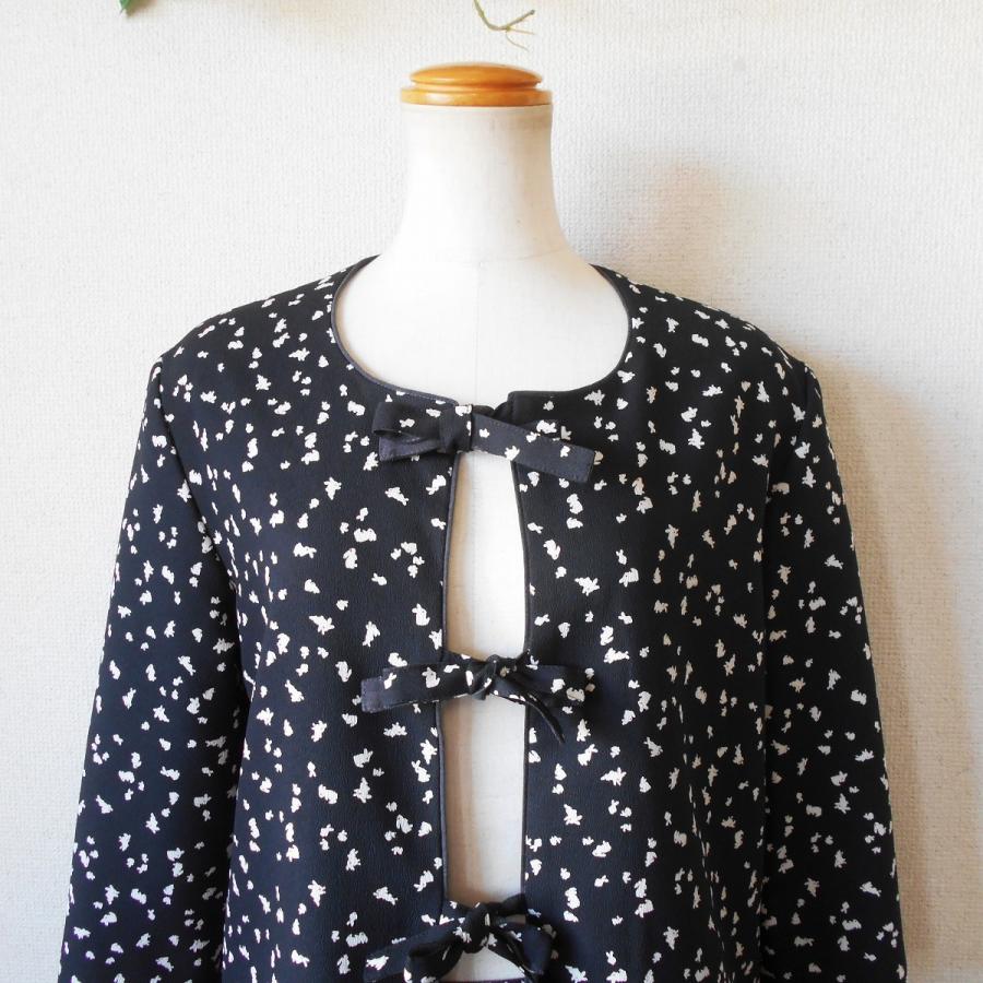 INGEBORG インゲボルグ ノーカラー ジャケット & 巻き スカート 上下  