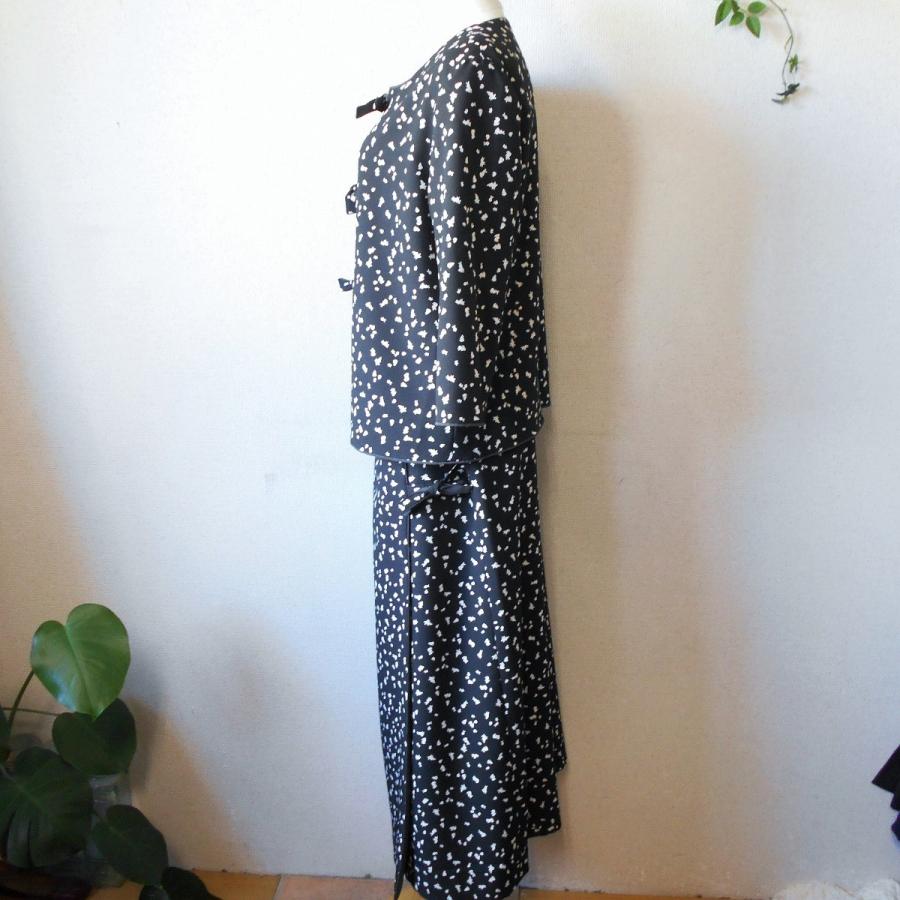 INGEBORG インゲボルグ ノーカラー ジャケット & 巻き スカート 上下  