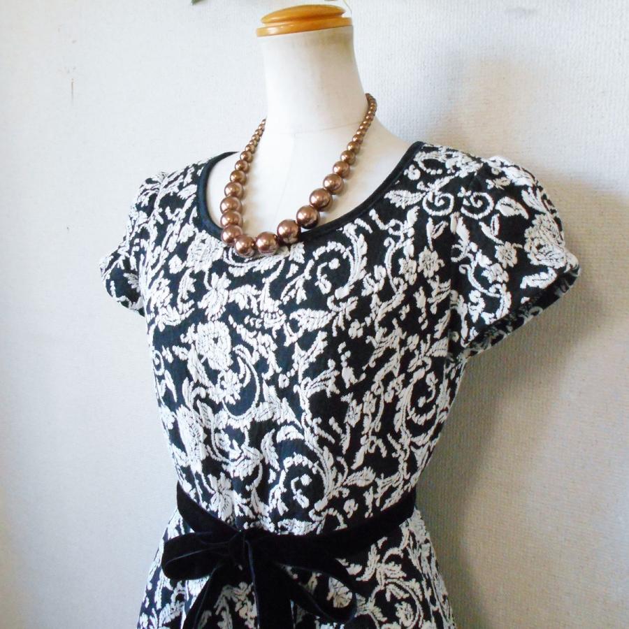 レストローズ LEST ROSE 秋冬 向き ベロア リボン 付 裾 レース の  