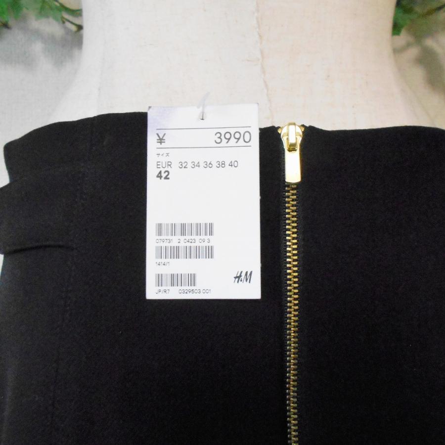 新品 タグ付き 3990円 H&M エイチアンドエム 秋冬 向き スカート 黒 42｜mamapocket4976｜08