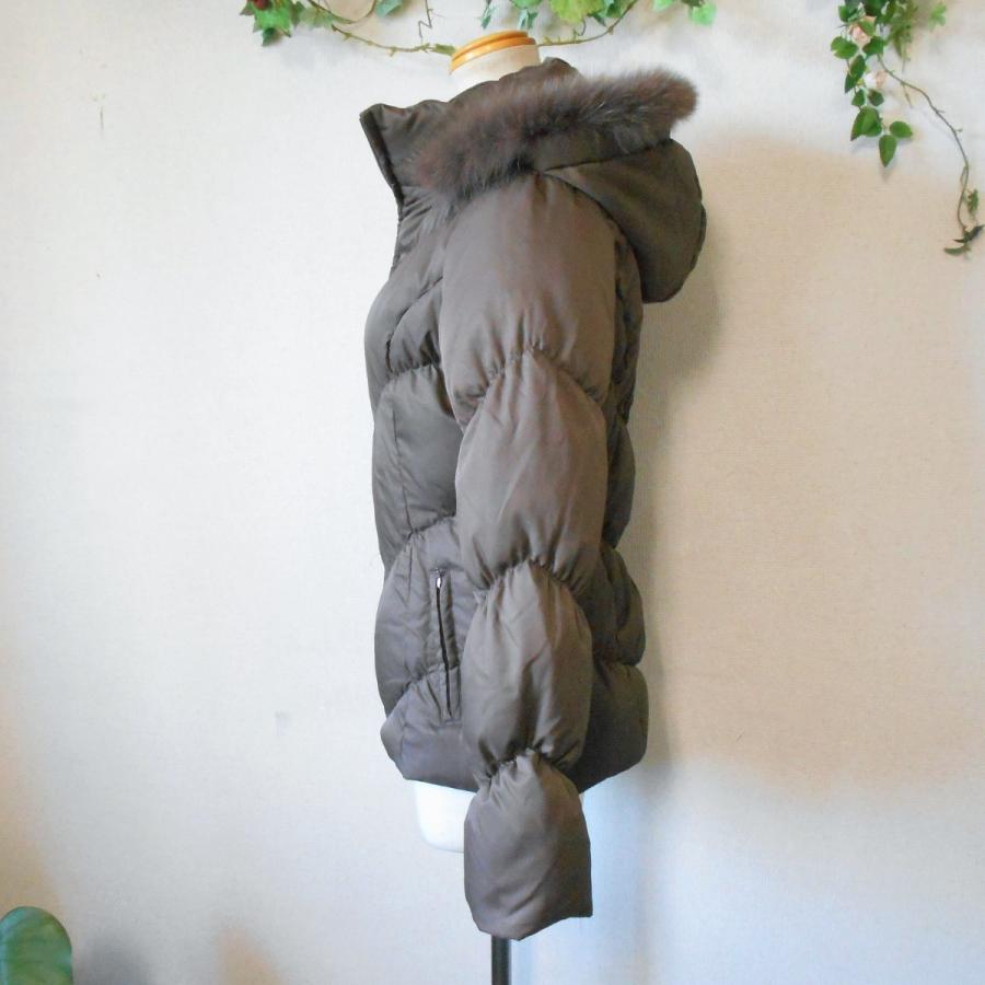 M.deux（エムドゥ） ブルー フォックス ファー 付き フード 取り外し