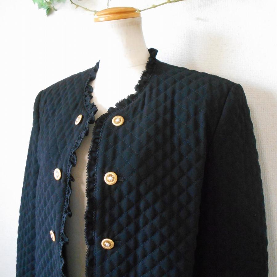 カネコイサオ ジャケット ウール キルティング(ブルー)KANEKO ISAO KANEKO ISAO（カネコイサオ） 未使用 縁取り フリル 使用 キルティング