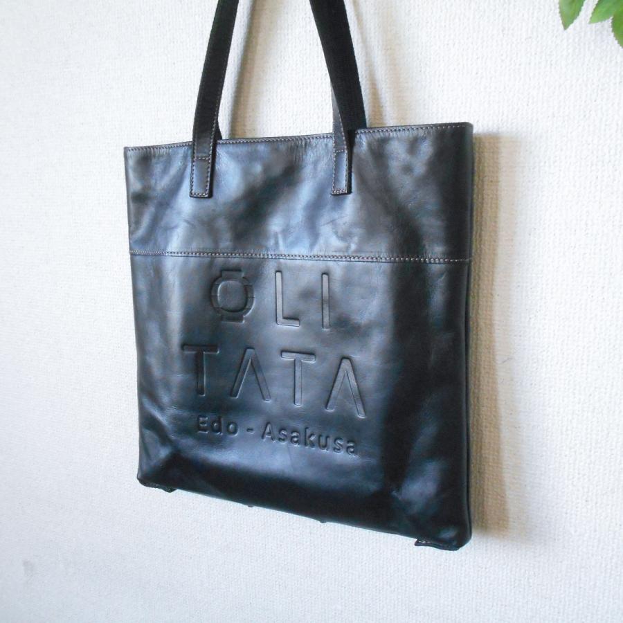 オリタタ OLITATA 2way 牛革 ロゴ デザイン レザー トート バッグ 