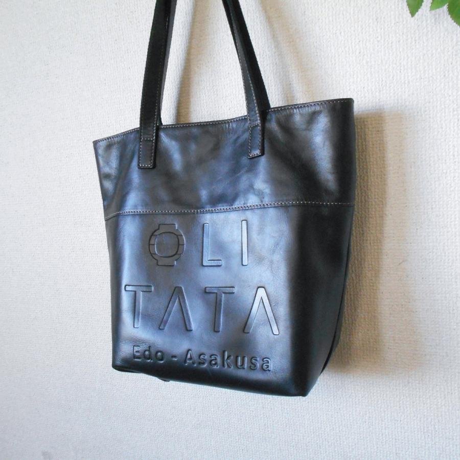 オリタタ OLITATA 2way 牛革 ロゴ デザイン レザー トート