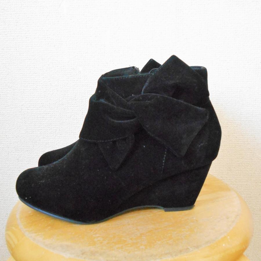 ヴィヴィアン Vivian リボン の 可愛い ショート ブーツ ブーティ 黒 M 05 リサイクルマーケットママポケット 通販 Yahoo ショッピング