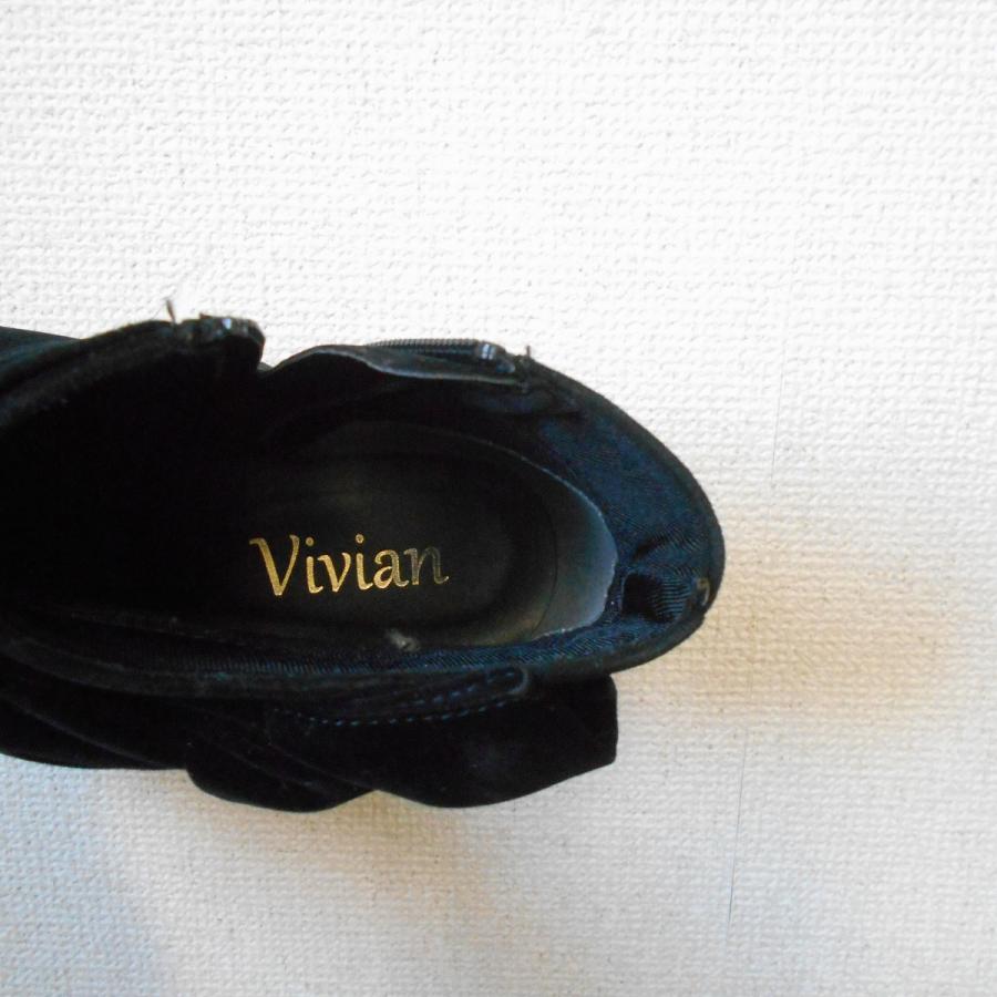 ヴィヴィアン Vivian リボン の 可愛い ショート ブーツ ブーティ 黒 M 05 リサイクルマーケットママポケット 通販 Yahoo ショッピング