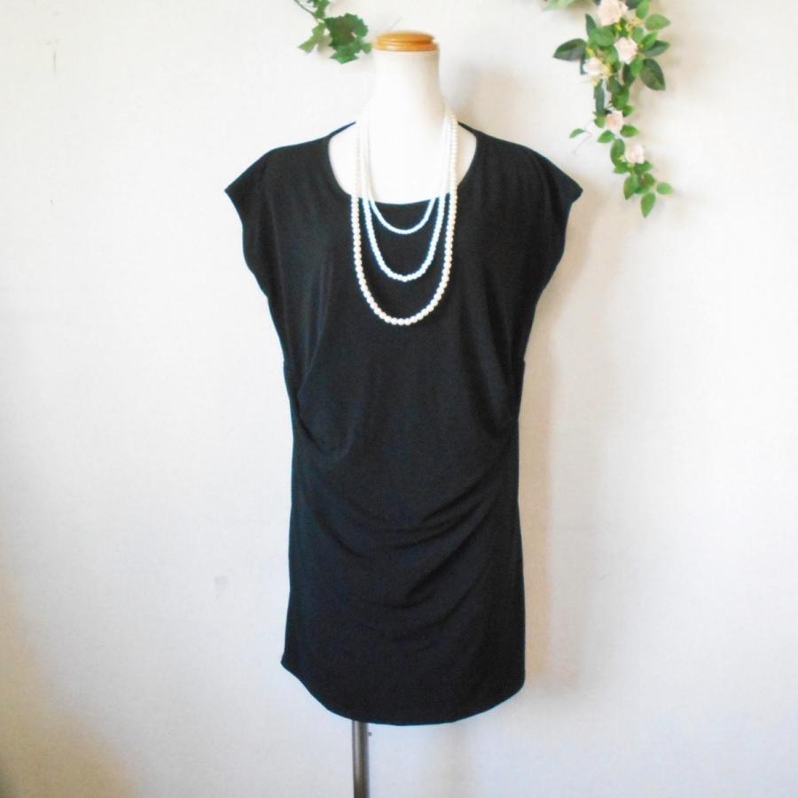 エムドゥ M Deux 春夏 向き ドレープ の お洒落 な ワンピース 黒 13 リサイクルマーケットママポケット 通販 Yahoo ショッピング