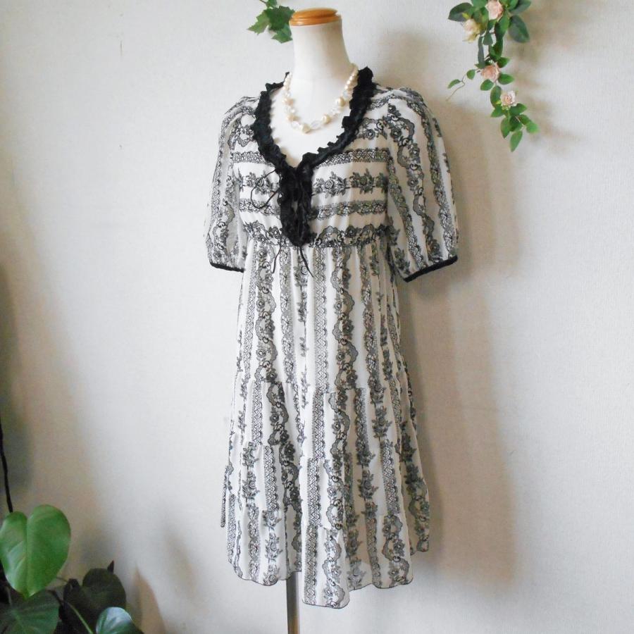 レストローズ LEST ROSE 花柄 フロッキー の 素敵 な ワンピース 日本  