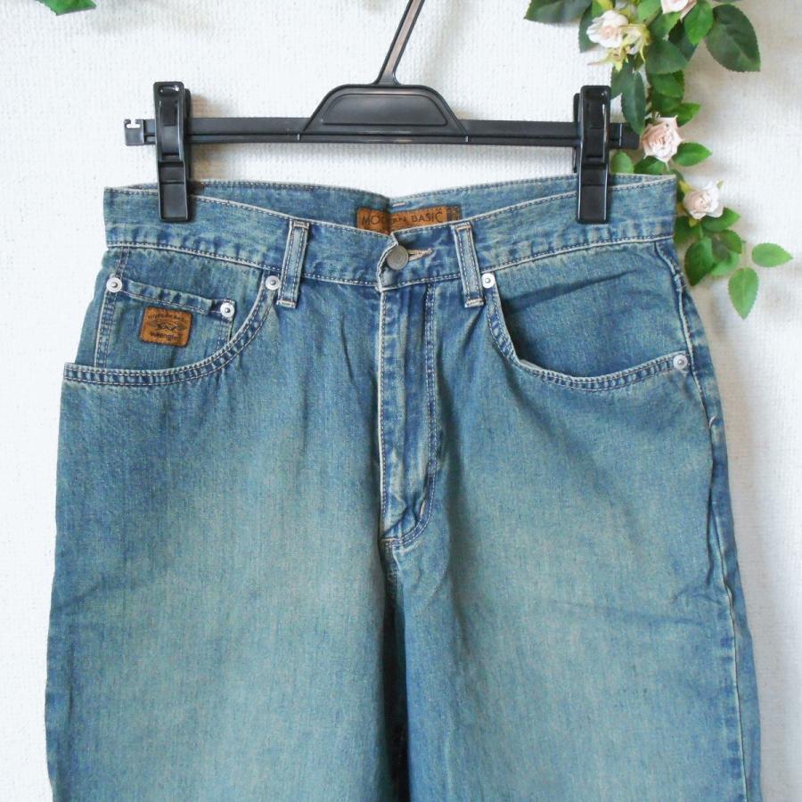 90s Wrangler MODERN BASIC ワイドデニム バギー W30 Wrangler ラングラー MODERN BASIC メンズ 用 デニム ハーフ