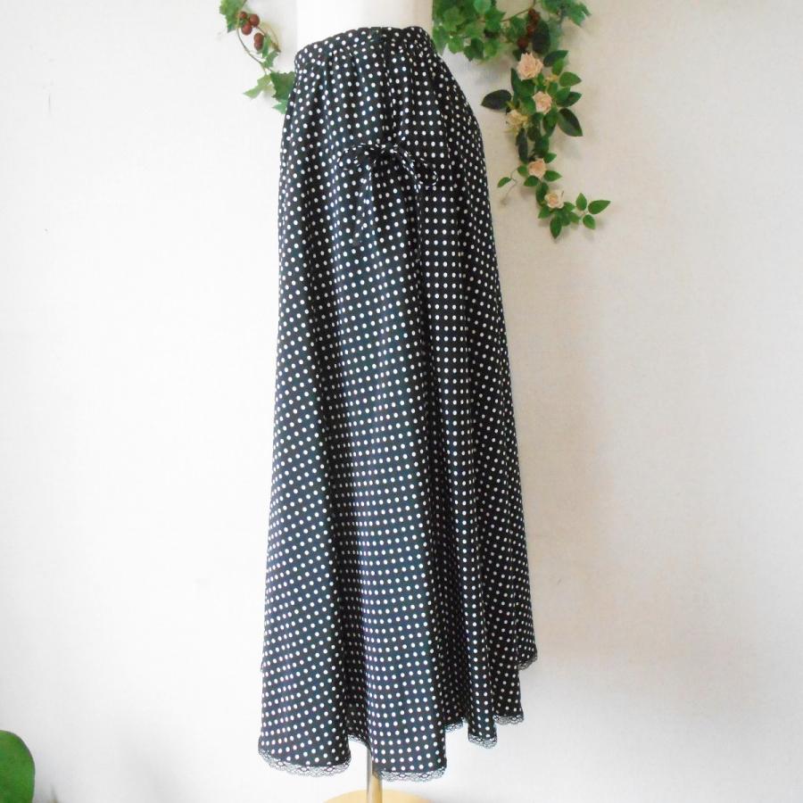 日本売筋品 美品 ピンクハウス PINK HOUSE 裾 レース 使用 リボン の