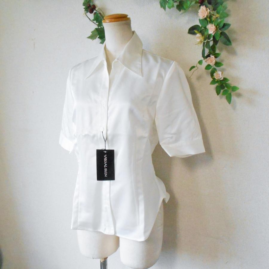 新品 タグ付き VISUAL SIGN 光沢あり レディース 用 半袖 シャツ 新品 タグ付き VISUAL SIGN 光沢あり レディース 用 半袖 シャツ