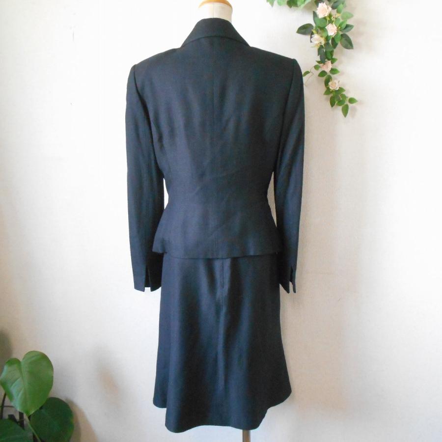 美品　ニューヨーカー　シルク混　スカートスーツ　ネイビー　背抜き　11号 ダイドーフォワード、NYオンラインにて「#ブレザーの