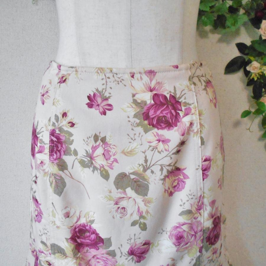 LESTROSEスカート L'EST ROSE レストローズ LEST 春夏 向き フラワー プリント の
