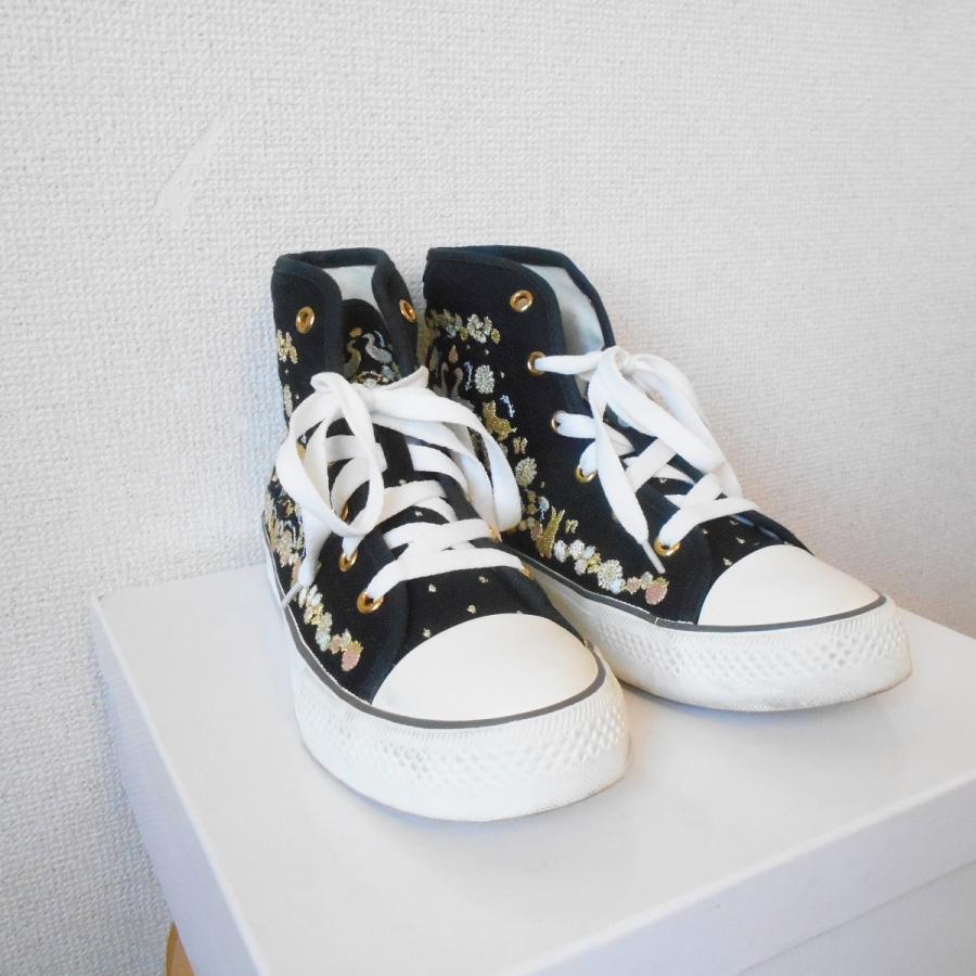 フランシュリッペ Franche Lippee キラキラ 刺繍 入り レディース 用 ハイカット スニーカー 11 リサイクルマーケットママポケット 通販 Yahoo ショッピング