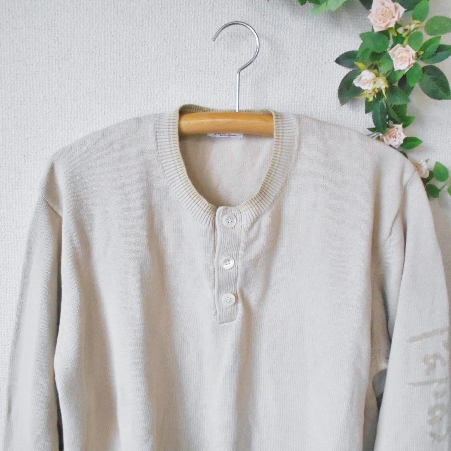 PAPAS パパス papas 男女兼用 秋冬春 コットン 100% ロゴ 入り ニット  