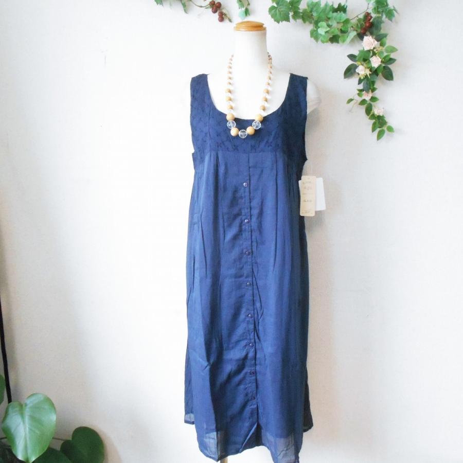 新品 タグ付 マーカ Maca 刺繍 入り インド綿 100 夏 向き ノースリーブ ワンピース 紺 M 09 リサイクルマーケットママポケット 通販 Yahoo ショッピング