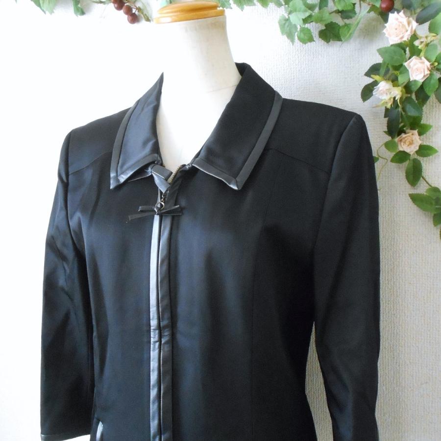 が大特価！未使用 インゲボルグ INGEBORG ７分袖 M 黒 ジップアップ