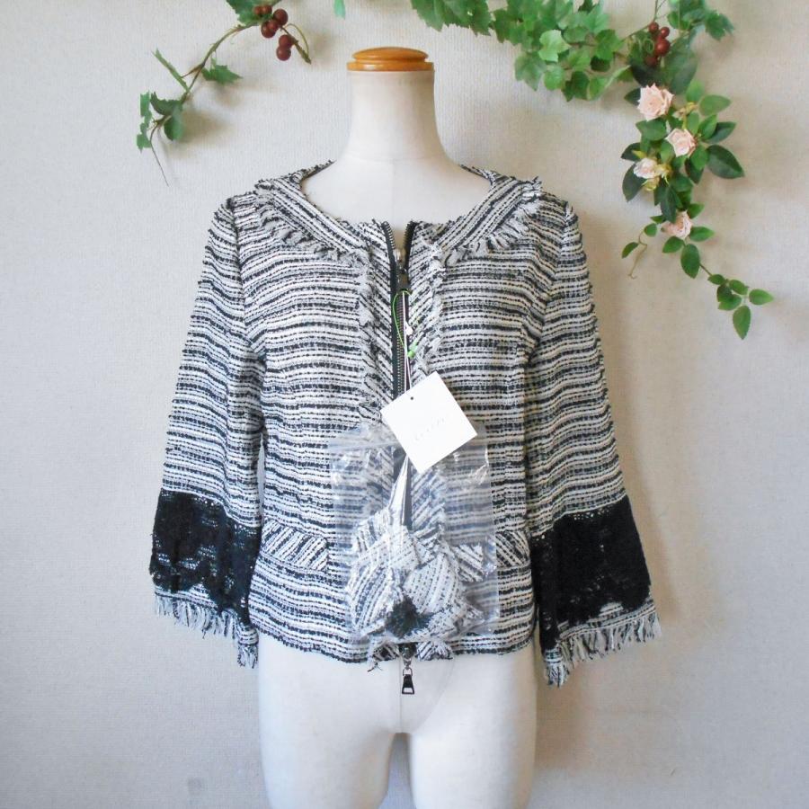 新品 タグ付き カーラ CARA コサージュ 付き レディース 用 ノーカラー  