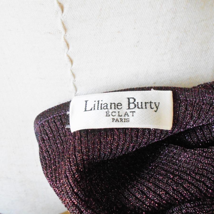 美品 リリアンビューティー Liliane Burty ECLAT PARIS お花 モチーフ 付き ラメ 入り カーディガン S｜mamapocket4976｜09