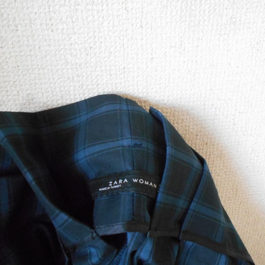 ZARA ザラ ウーマン WOMAN ベルト 付き チェック 切替 プリーツ ZARA ザラ ウーマン WOMAN ベルト 付き チェック 切替 プリーツ