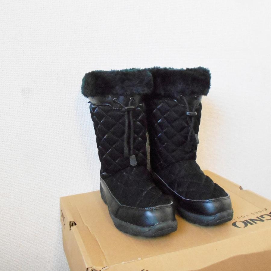 IGNIO（イグニオ） 裏ボア キルティング スノー ブーツ 黒 24cm