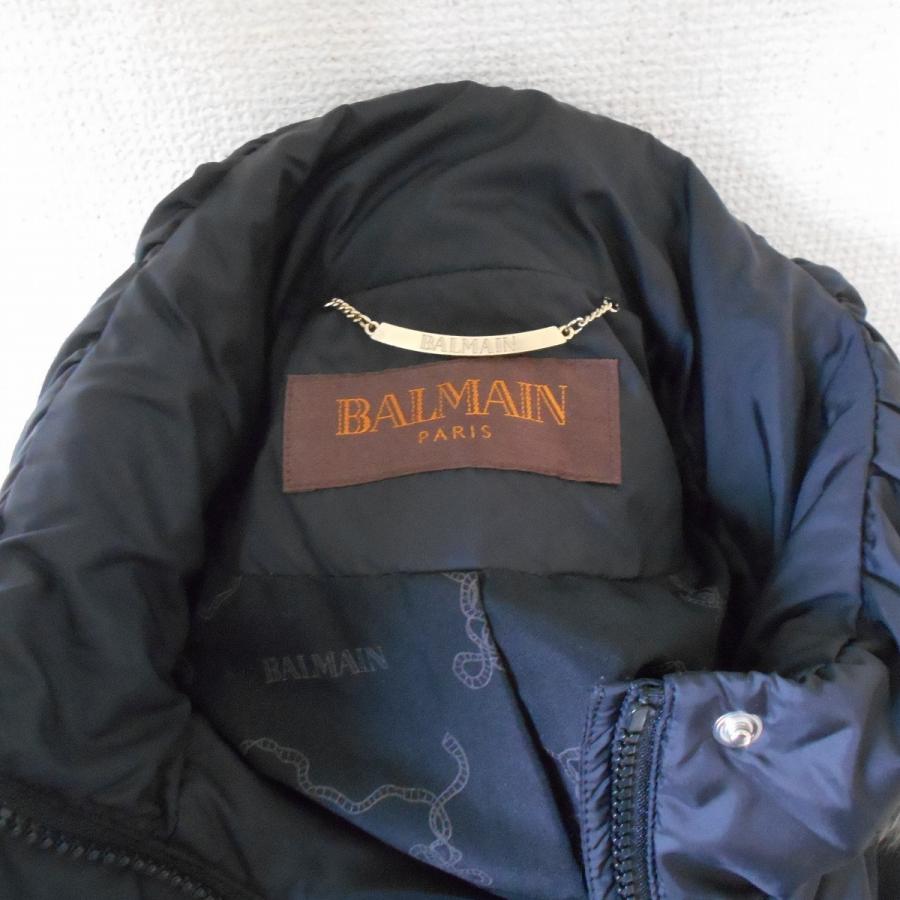 BALMAIN 美品 バルマン ブルー フォックス ファー 使用 BALMAIN 美品 バルマン ブルー フォックス ファー 使用