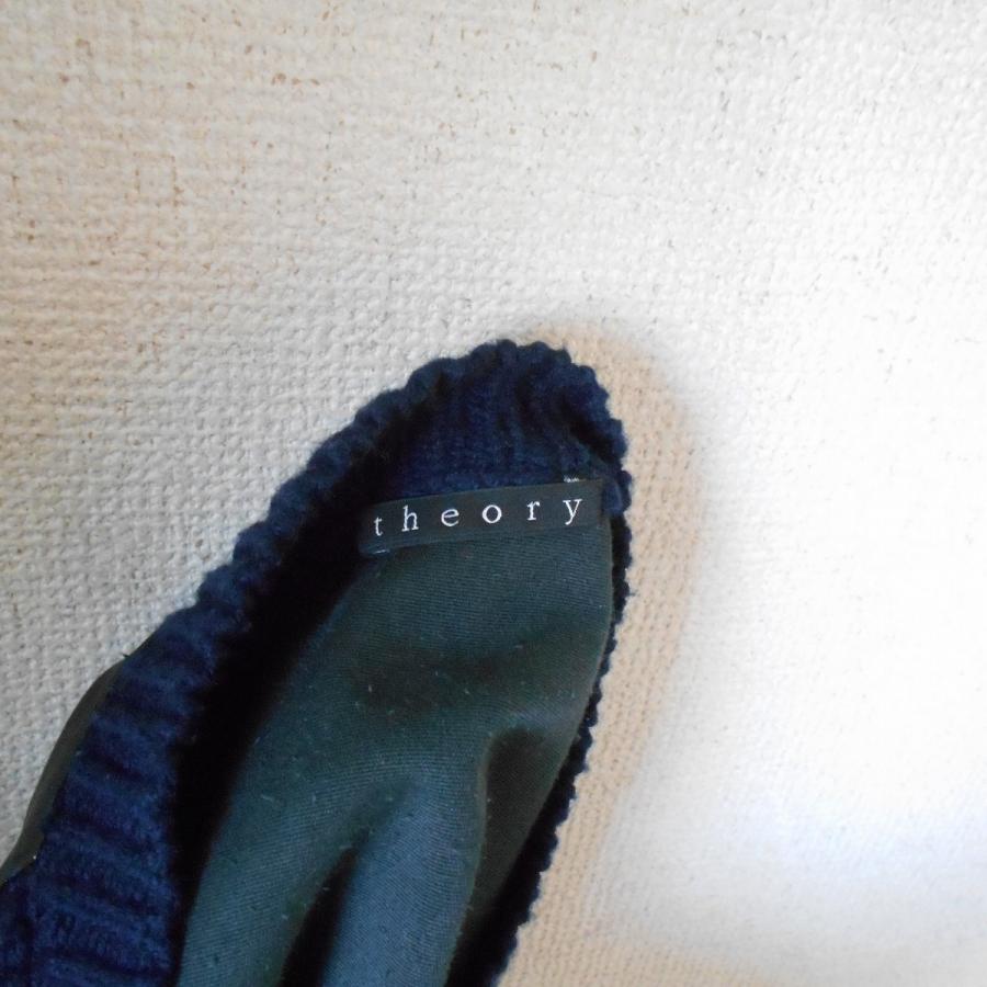 theory（セオリー） 秋冬 向き フェイク レザー 切替 の お洒落 な
