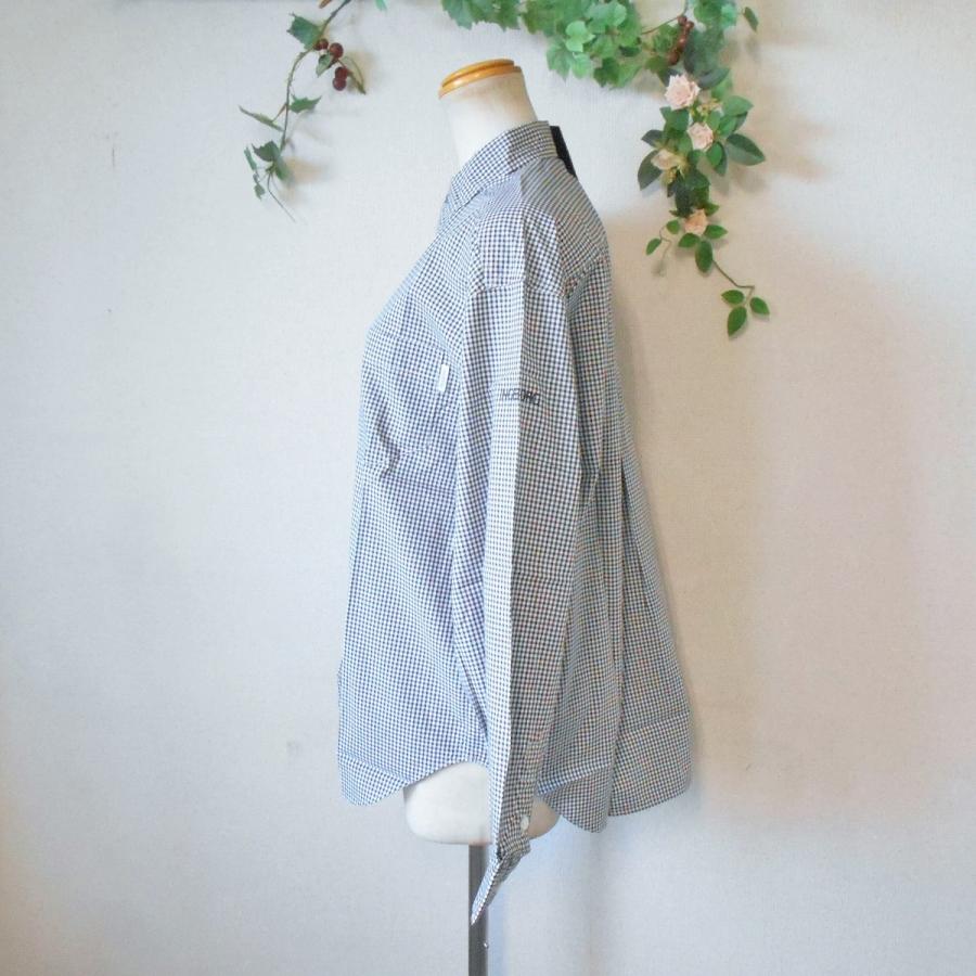 未使用 インゲボルグ INGEBORG ロゴ 刺繍入り ギンガム チェック レディース 用 長袖 シャツ ブラウス 日本製 INGEBORG 未使用 インゲボルグ ロゴ 刺繍入り ギンガム チェック
