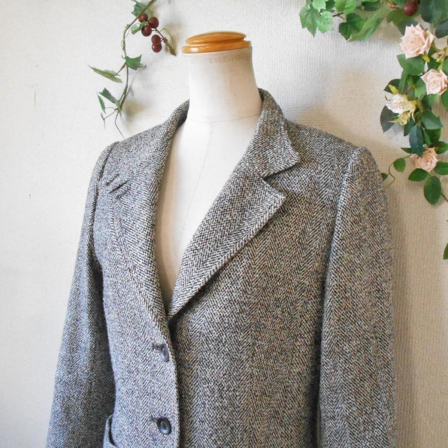 美品 ハナエモリ HANAE MORI シルク 混 秋冬 向き レディース 用  