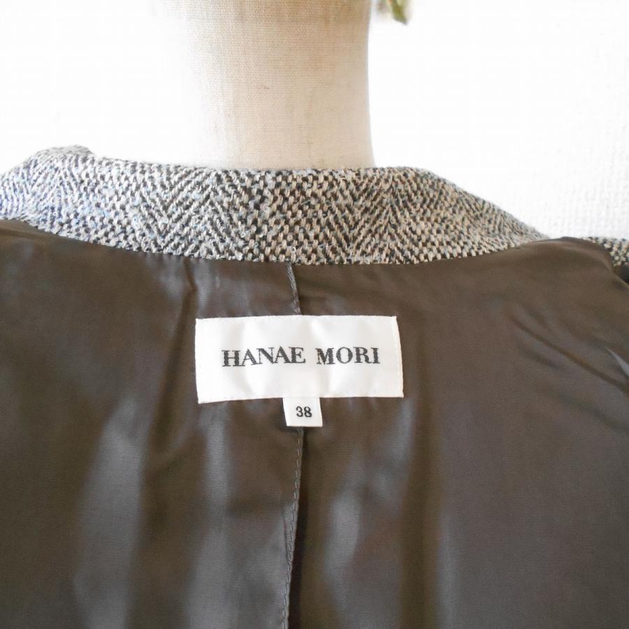 美品 ハナエモリ HANAE MORI シルク 混 秋冬 向き レディース 用 