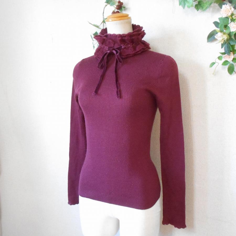 美品】インゲボルグ ニットジャケット 花柄モチーフクロシェニット9