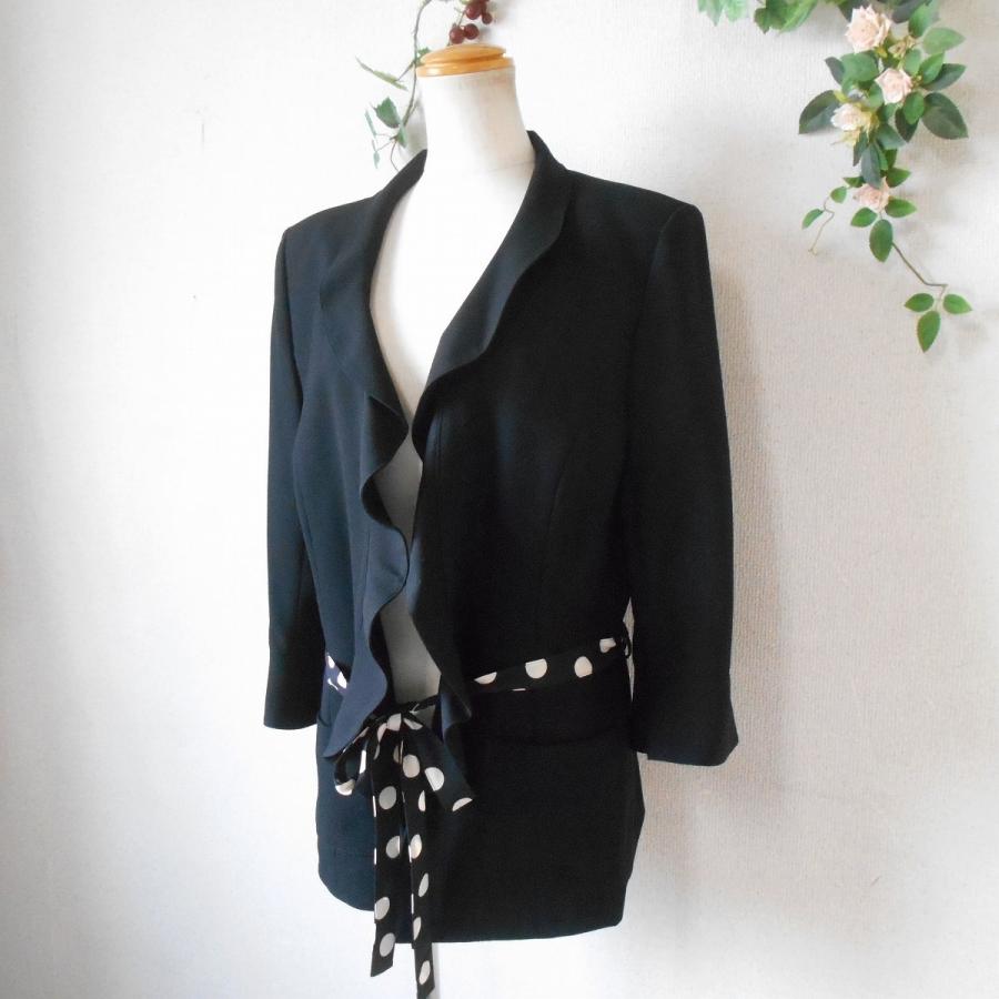 INGEBORG★新品★バックリボンプルオーバー 黒 INGEBORG（インゲボルグ） 未使用 春夏 向き 水玉 柄 リボン 付