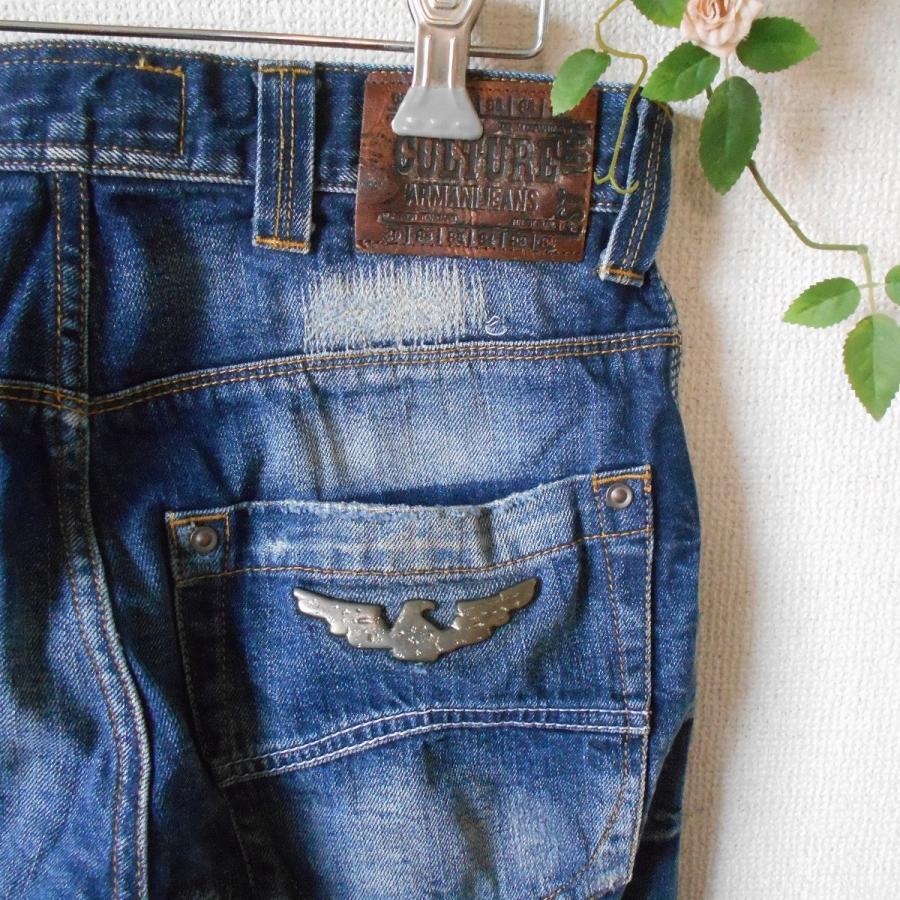 AJ アルマーニ ジーンズ ARMANI JEANS ボタンフライ ダメージ 加工 