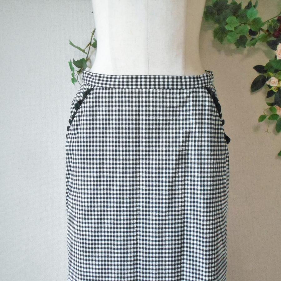 INGEBORG 美品 インゲボルグ 春夏 フリル あり チェック 柄 ロング 