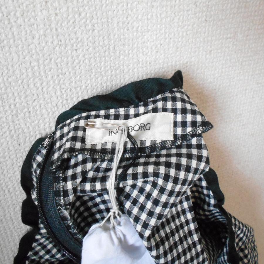 INGEBORG 美品 インゲボルグ 春夏 フリル 縁取りリボン 付