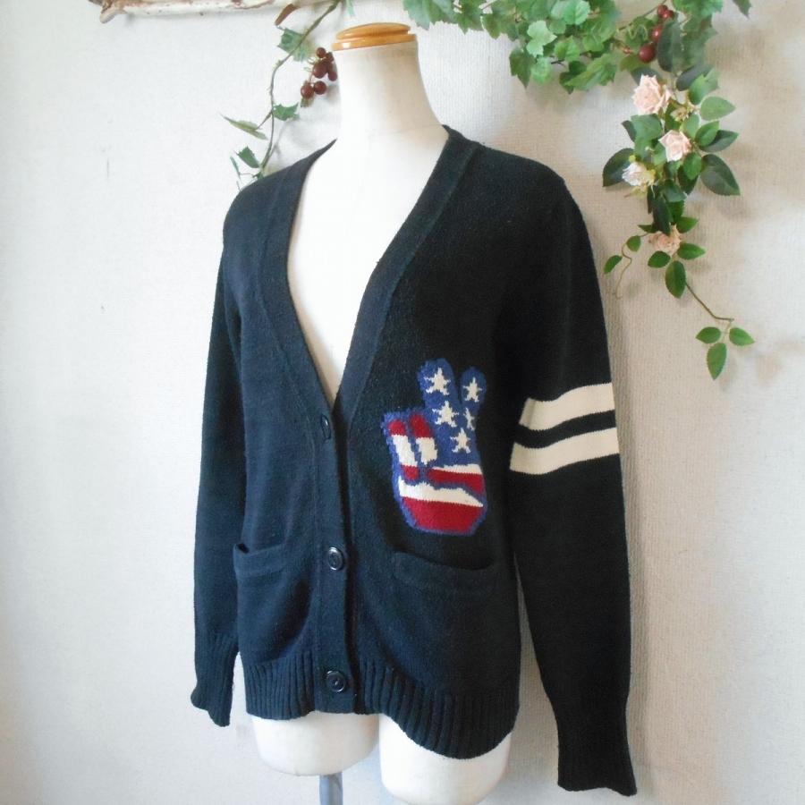 ぴ*！様 新品 hysteric glamor ロゴ付き 青 カーディガン HYSTERIC GLAMOUR（ヒステリックグラマー）の「HYSTERIC STEEL編