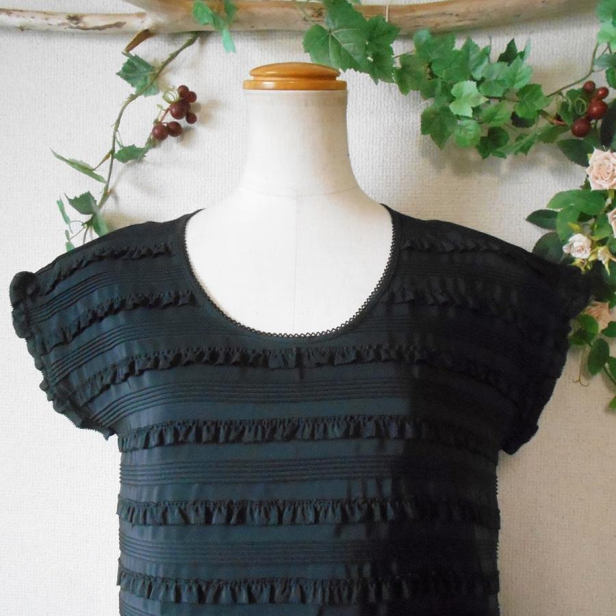 カネコイサオ 綿ローン ピコフリル ピンタック リボン オーバー