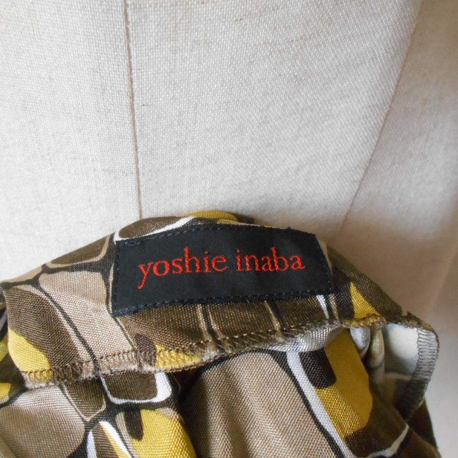 YOSHIE INABA ヨシエイナバ 絹 シルク 混 リボン 付 7分袖
