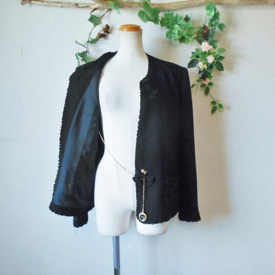 INGEBORG インゲボルグ フリル 縁取り レディース 用 ノーカラー INGEBORG インゲボルグ フリル 縁取り レディース 用 ノーカラー